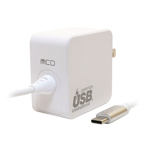 GaN USB-PDケーブル一体型 65w 白 1.5m