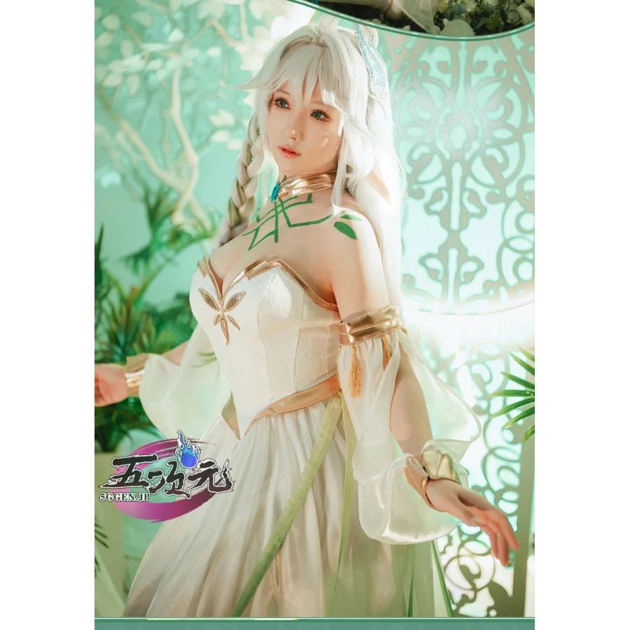 【品質良い 大好評中】江南猫次　原神　コスプレ　マハ一ルッカデヴァ一タ　草神　 衣装　ウィッグ　追加可能