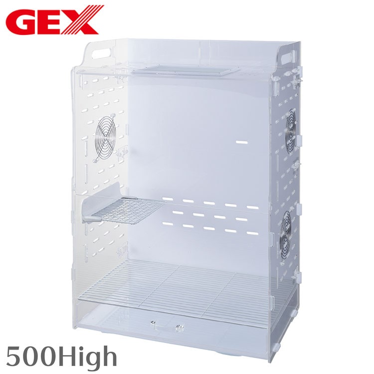 ジェックス アクリルルーム3 500High モモンガ デグー ケージ ハウス クリア 透明 アクリル アクリルケージ ゲージ 縦長 大型 上下運動 小動物用 フクロモモンガ GEX