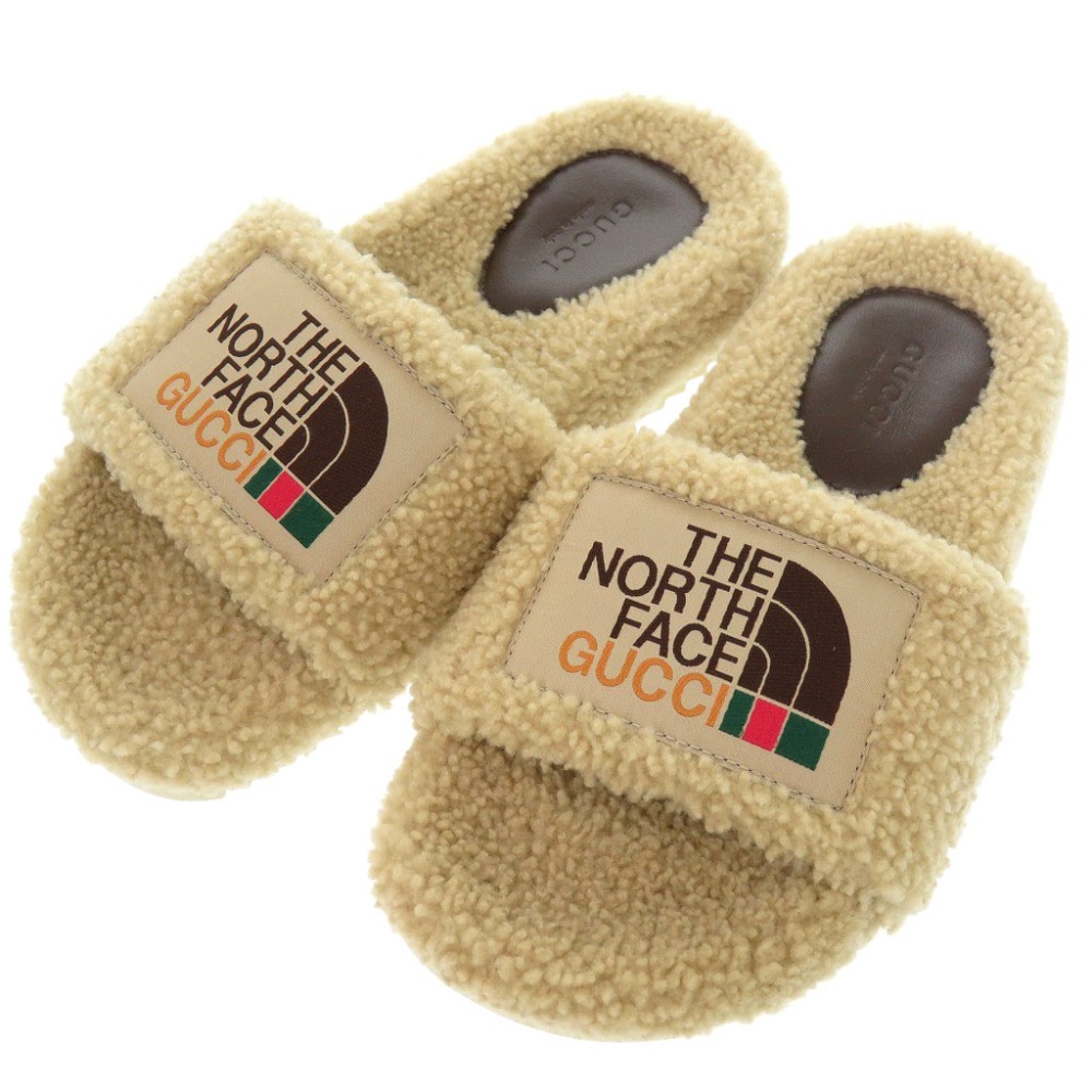 未使用品 ムートンサンダル ザ ノースフェイスコラボ 679948 サンダル ムートン/ボア ベージュ 1611【中古】 レディース