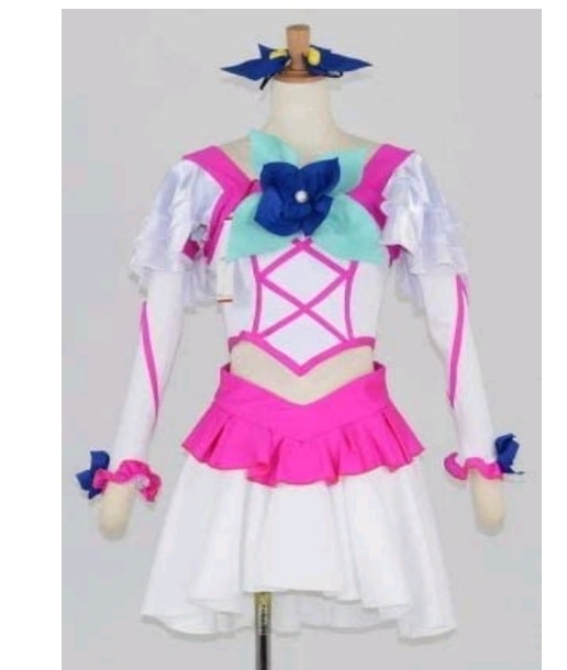 Yes!プリキュア5GoGo!ミルキィローズ 髪飾り付きコスプレ 衣装