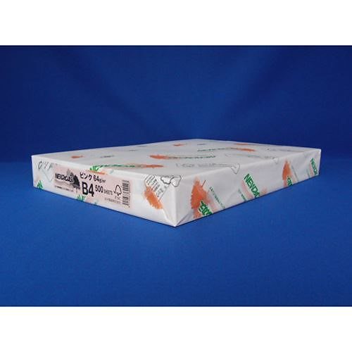 （まとめ買い）文運堂 NEWファインカラー B4判 500枚入 NEWﾌｧｲﾝｶﾗｰB4ﾋﾟﾝｸ 00072948 [x3]