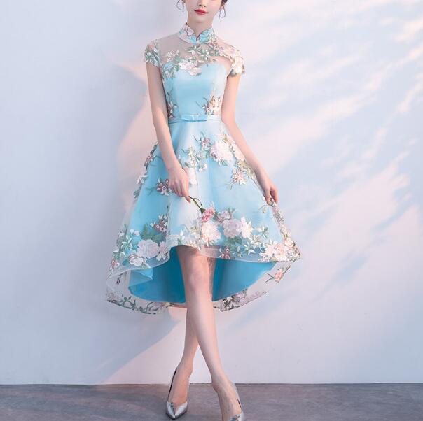 チャイナ服イブニングドレスディナー パーティー 礼服韓国ファッション レディース ワンピース ロングスカート 綺麗高級感 可愛い結婚式 卒業式 演奏会発表会 成人式LF18