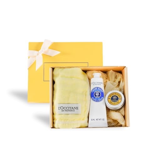 ロクシタン(LOCCITANE) シア ハンドクリーム30mL & シアバター イエロータオル付きギフトセット 誕生日 プレゼント ギフト 女性 男性 人気 黄色ハンカチ 送別 母の日