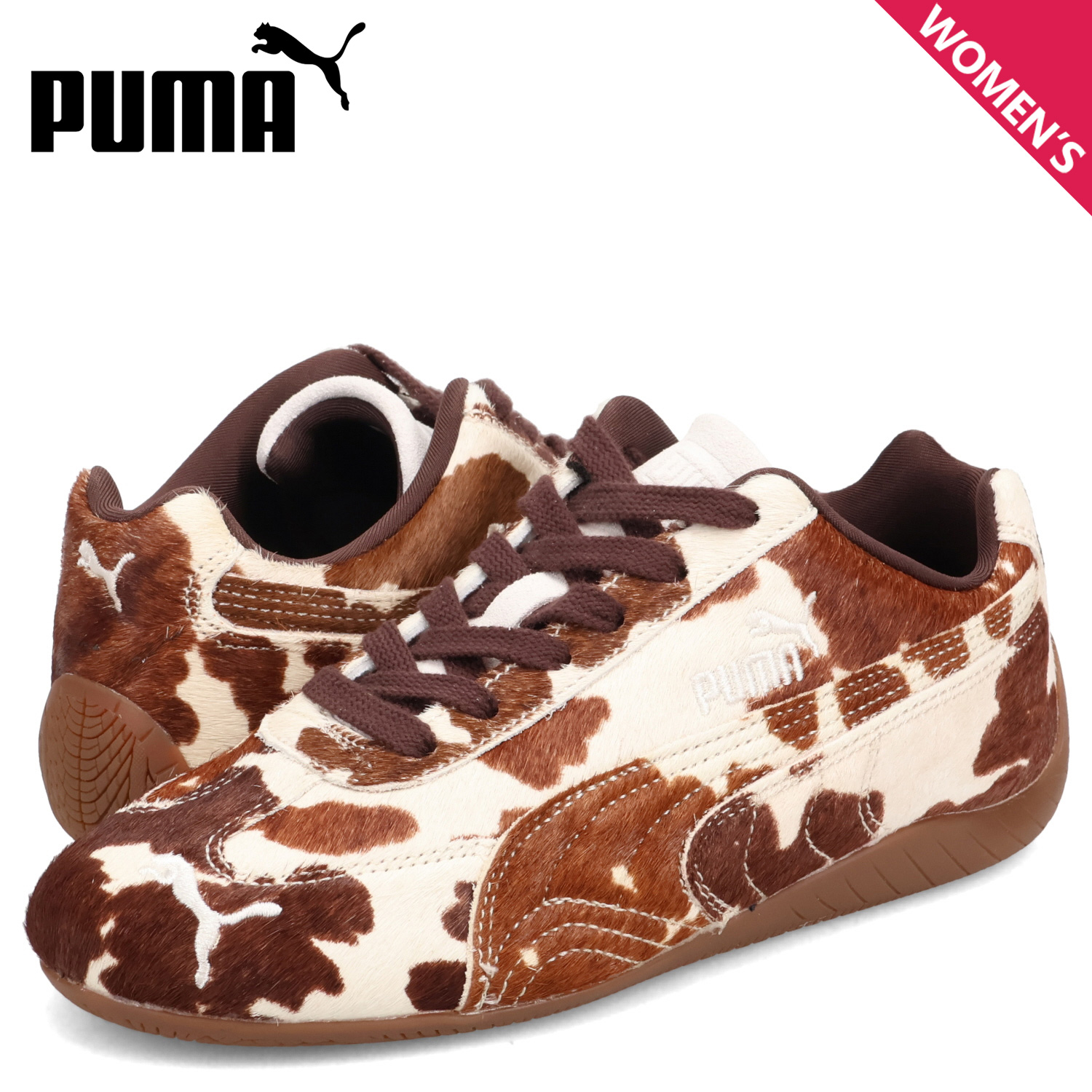 スニーカー スピードキャット カウ レディース ブラウン 406141