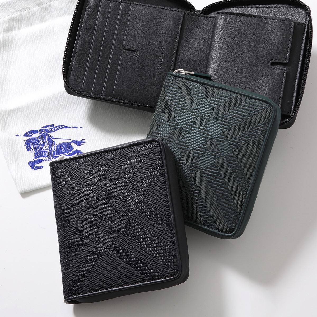 BURBERRY バーバリー ラウンドファスナー二つ折り財布 MS ZIP WALLET MD NJ2 8080737 レディース ミディアム チェックジャカード カラー2色