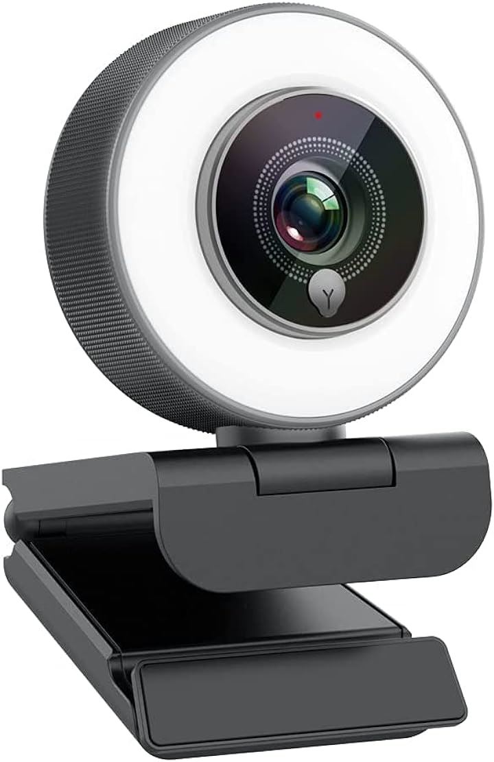 互換品 Angetube webカメラ 967 1080P ストリーミング ウェブカメラ マイク リングフィルライト付き オートフォーカス パソコンカメラ
