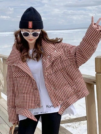 ダウン コート レディース 上着 個性的 存在感 主役級 長袖 大人可愛い きれいめ カジュアル 大人 上品 おしゃれ 柄 チェック ドット 冬 ママ 学生 デート お出かけ 普段使い アウター