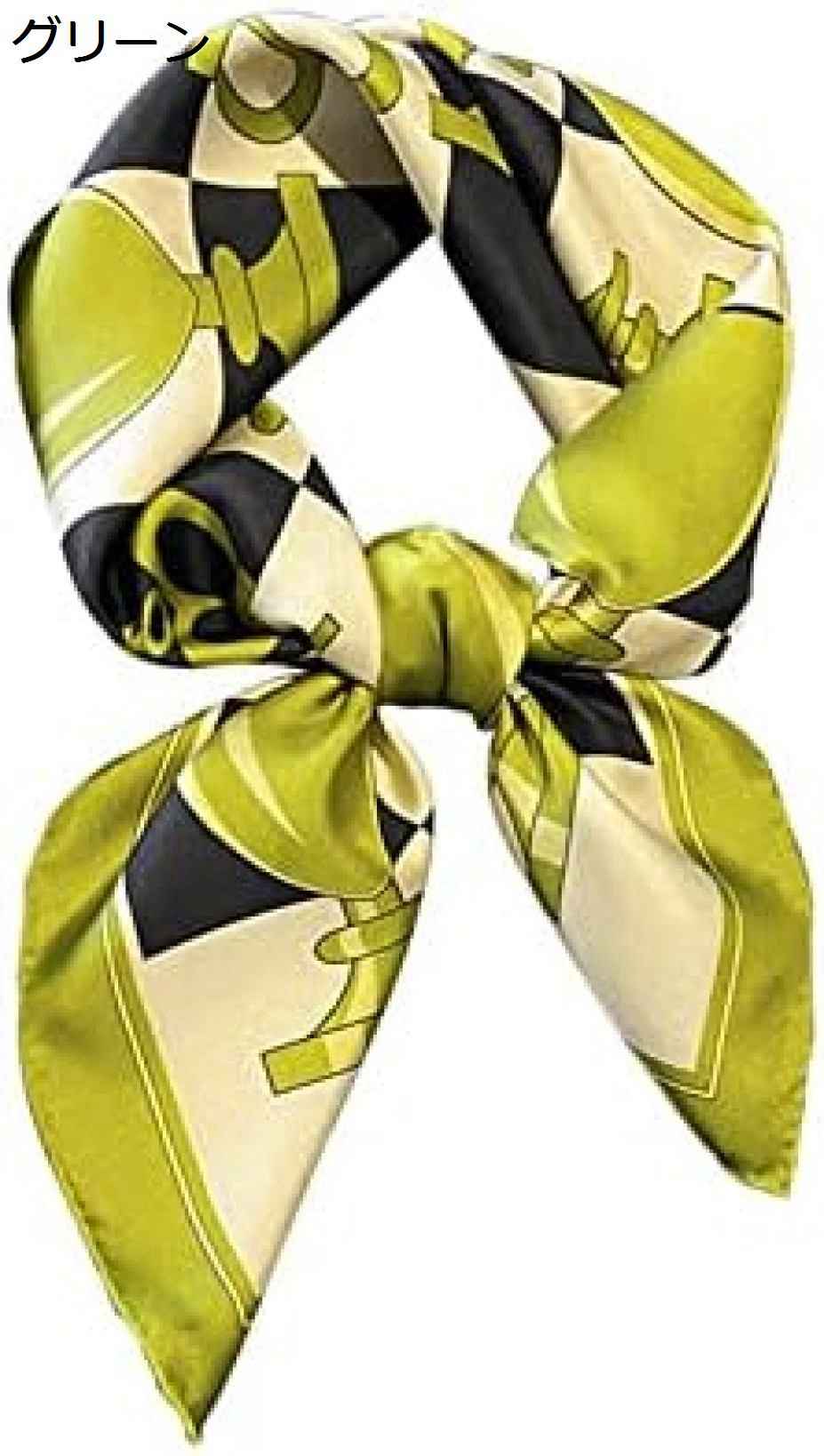 【20%OFFクーポン～】スカーフ ノルディックシンプルグリーンチェッカーボードツイルスカーフ70四角いスカーフスカーフ女性専門家 女性用花柄スカーフ (色 : 緑 Size : 70x70cm)