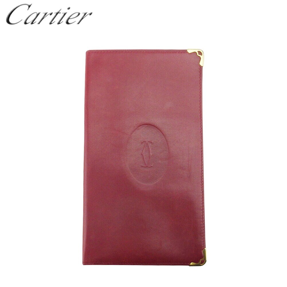 長札入れ 札入れ マストライン レディース メンズ ボルドー ゴールド 中古