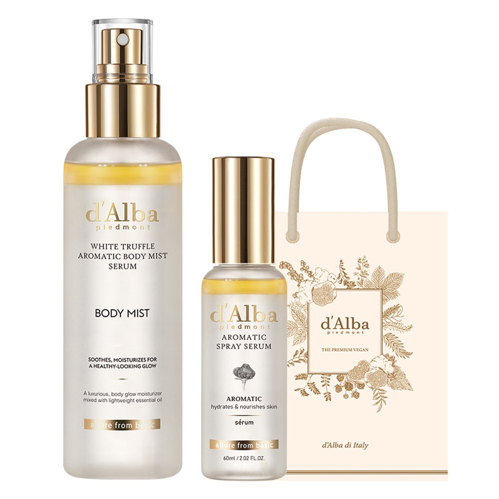 ダルバホワイトトリュフファーストアロマティックスプレーセラム60ml +アロマティックボディミストセラム180ml +ギフトバッグ1セット