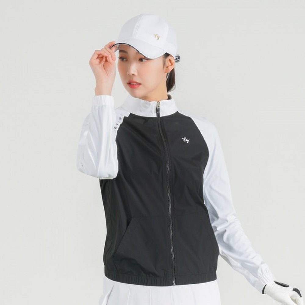 (エルゴルフ) レディーススリーブカラーポイントジャンパー_6I21354