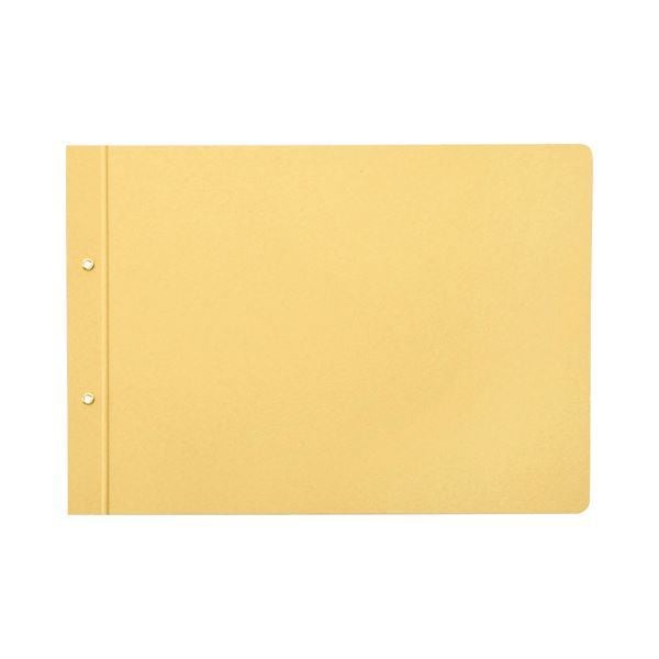 （まとめ） TANOSEE とじ込表紙 クラフト紙 A4ヨコ 2穴 1セット（25組50枚：5組10枚5パック） 3セット