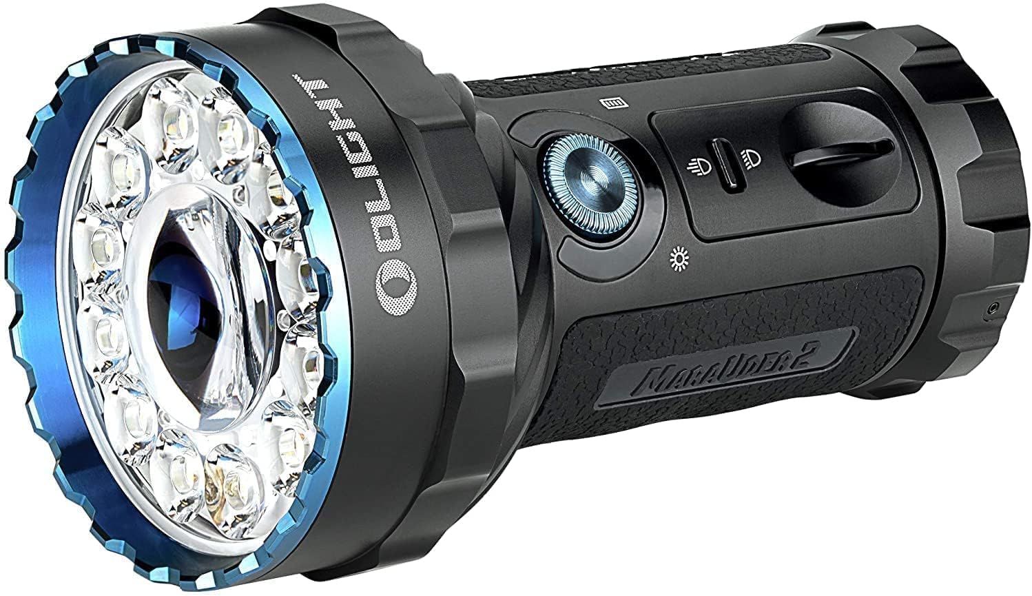 Marauder 2 懐中電灯 14000ルーメン 射程800メートル 54時間駆動 アルミニウム合金 充電式 軽量 IPX8防水