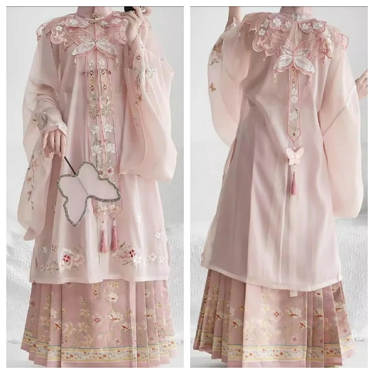 華流衣装 中華古代服 漢服 中華服 夏着 チャイナ服 中華風 チャイナ風 刺繍柄 花柄 唐装 古典美人服 舞台衣装 ステージ衣装 チャイナドレス イベント 仮装 コスチューム 写真撮影 華やか 裾幅