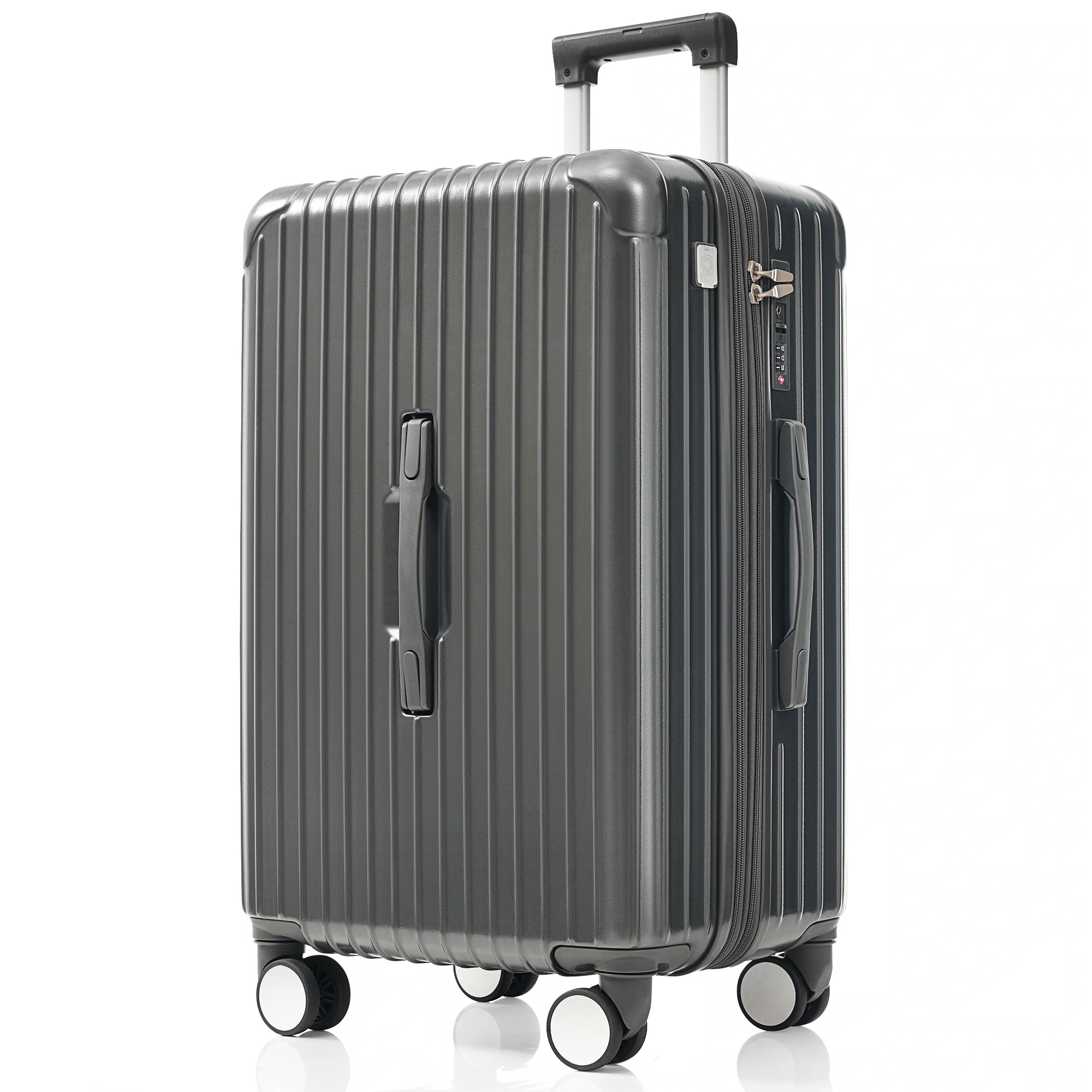 【現地発送.送.料.無.料！】スーツケース Mサイズ ストッパー付き USBポート容量拡張 キャリーバッグ キャリーケース スマホスタンド ドリンクホルダー TSAロックかわいい 4日 7日 中型 お