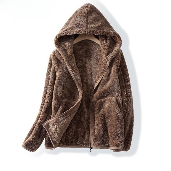 ジャケット アウター 上着 フード もこもこ ふわふわ ファスナー ポケット 前開き かわいい カジュアル おしゃれ ラフ スポーティー ガーリー ルーズ 抜け感 ラブリー キュート