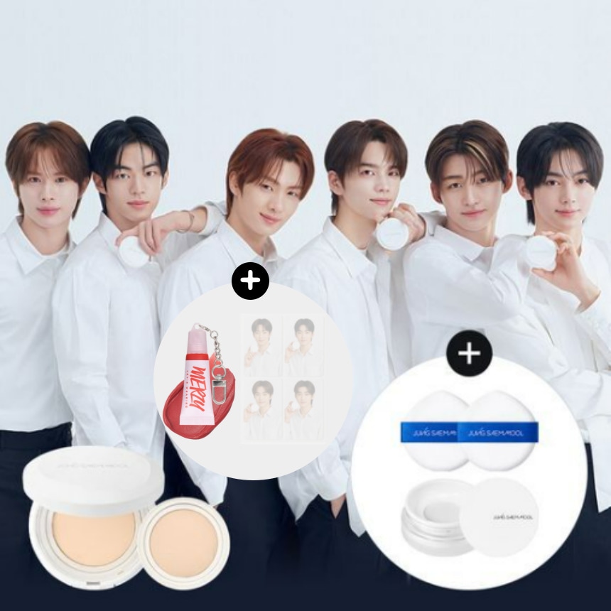 [ティントキーリング+TWSフォトカード贈呈] プロラスティング フィット メッシュ クッション(本品+リフィル+パフ2P+パウダー55ml)/公式韓国化粧品