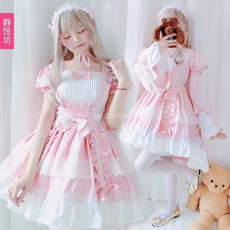 日系 lolita 洋服 ゴシック 風宮廷 op ワンピース ロリータローリ 姫 メイド 服 女装 大男