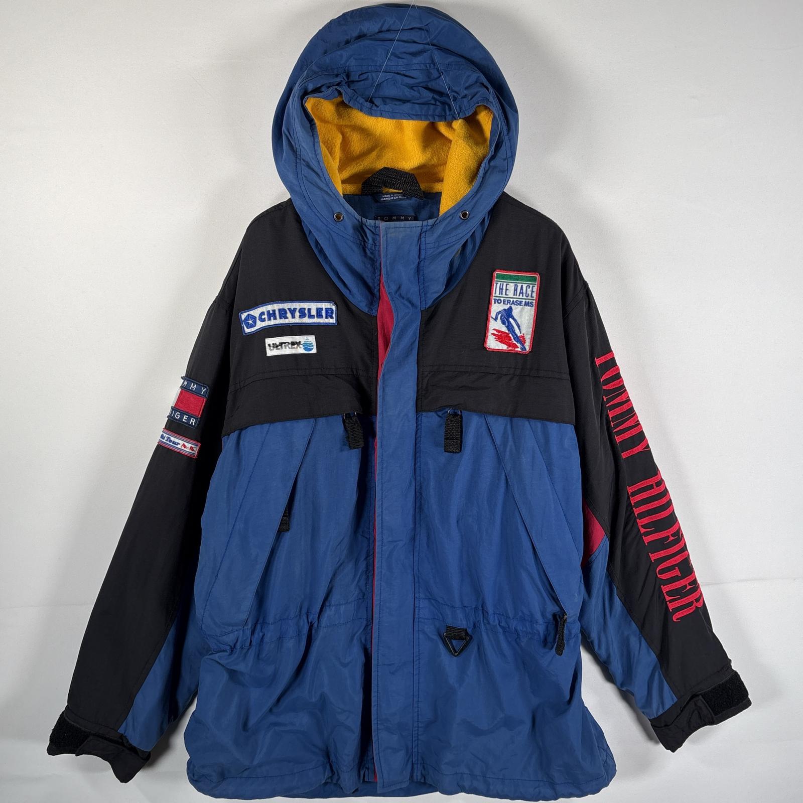 古着 90s/90年代 スキージャケット フリースライナー ビッグロゴ S ブルー マルチカラー メンズ
