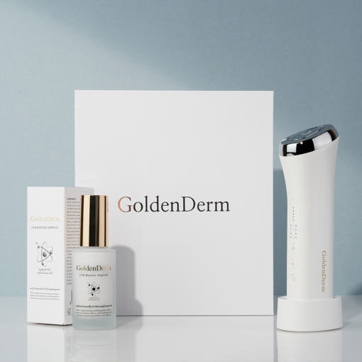 ゴールデンダム ジエンアル ブースター ガルバニック 高周波 肌 顔 リフティング マッサージ機 ビューティー デバイス + ゴールデンダム ブースター アンプル 30ml 贈呈