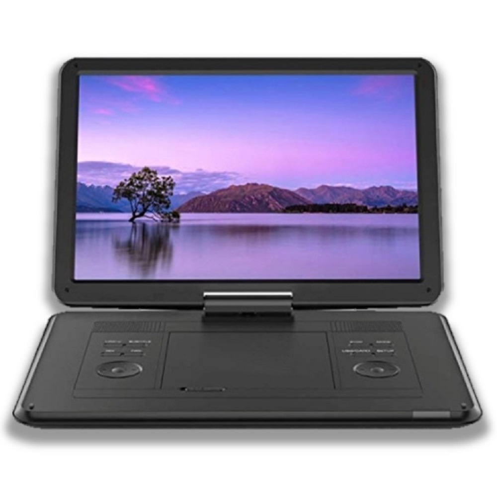 DVDプレーヤー ポータブル 14インチ 充電式 リージョンフリー　レジューム機能　CDコピー　コンパクト 大画面　車で家　持ち運び　車載　リモコン　保証付き　車載用バッグ同時購入　寝室　旅行　趣味