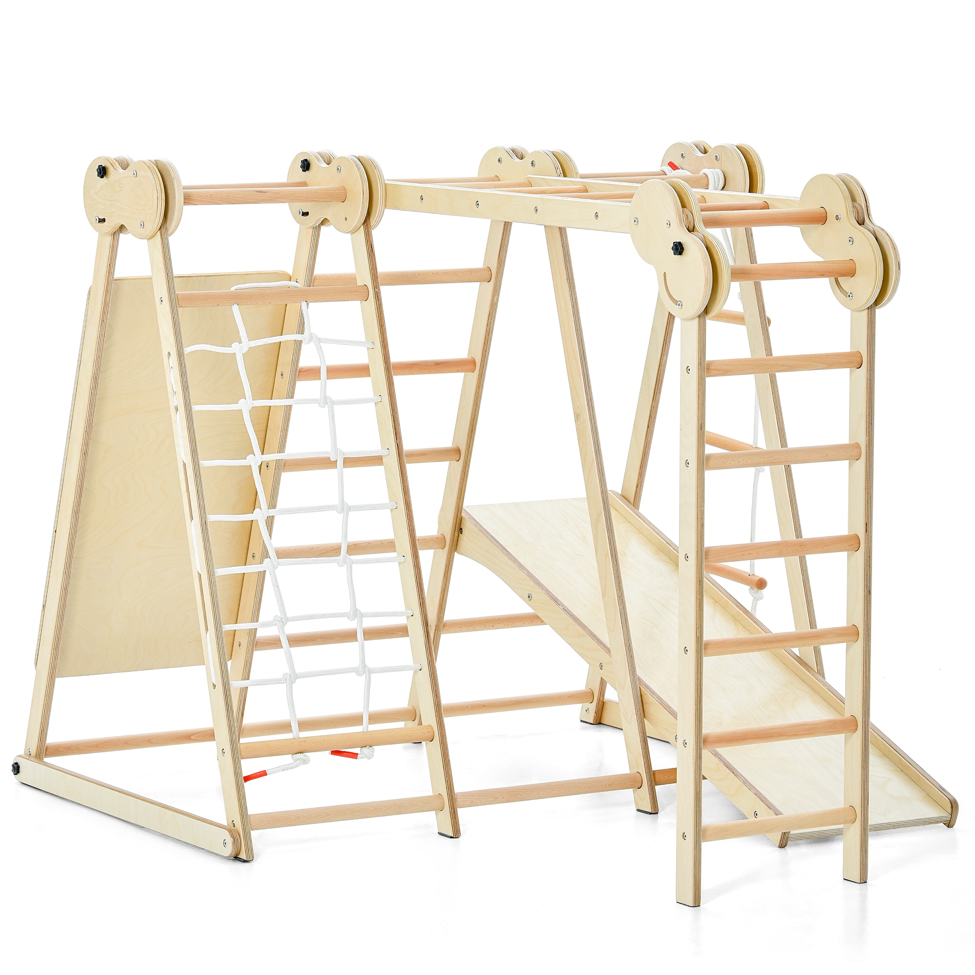 【元SKU：WF292029AAA】ジャングルジム 天然木 すべり台 折りたたみ 滑り台 屋内 室内用 室内遊具 キッズ 子供 誕生日プレゼント おもちゃGG7719 Natural Solid WG 31,481円