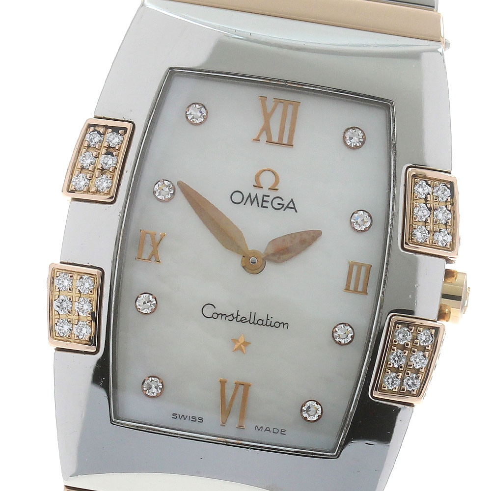 オメガ OMEGA 1286.75 コンステレーション クアドレラ 8Pダイヤ クォーツ レディース 良品 _871419【中古】