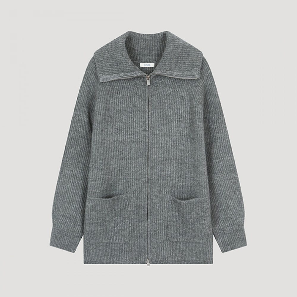 (Shes Miss) ワイドカラージップアップカーディガン_SSKCDO42670