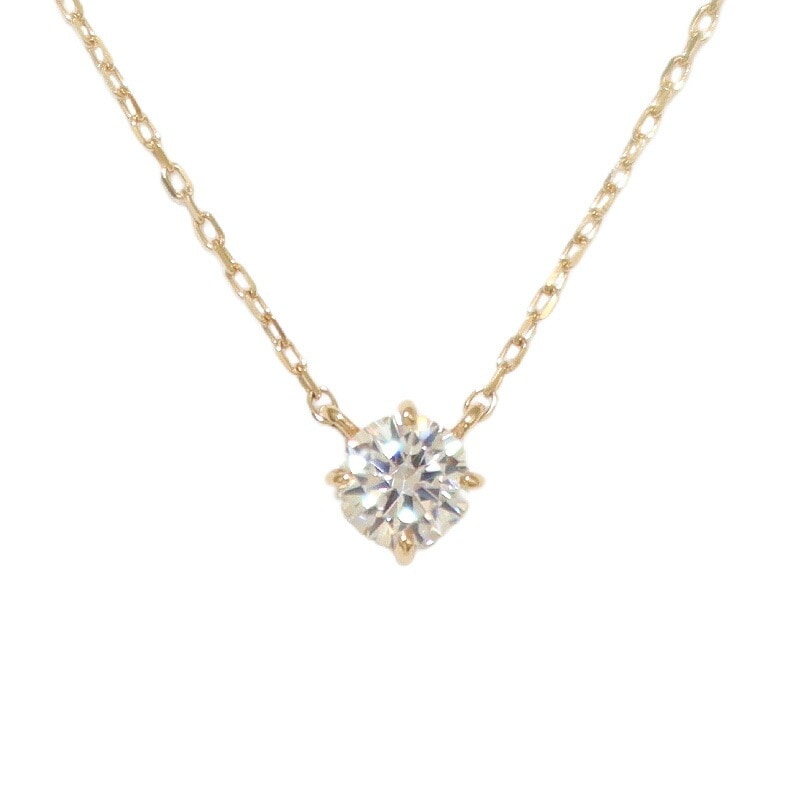 リボン済＆紙袋 ネックレス レディース 一粒モチーフネックレス ペンダント プレゼント K10イエローゴールド 祝い