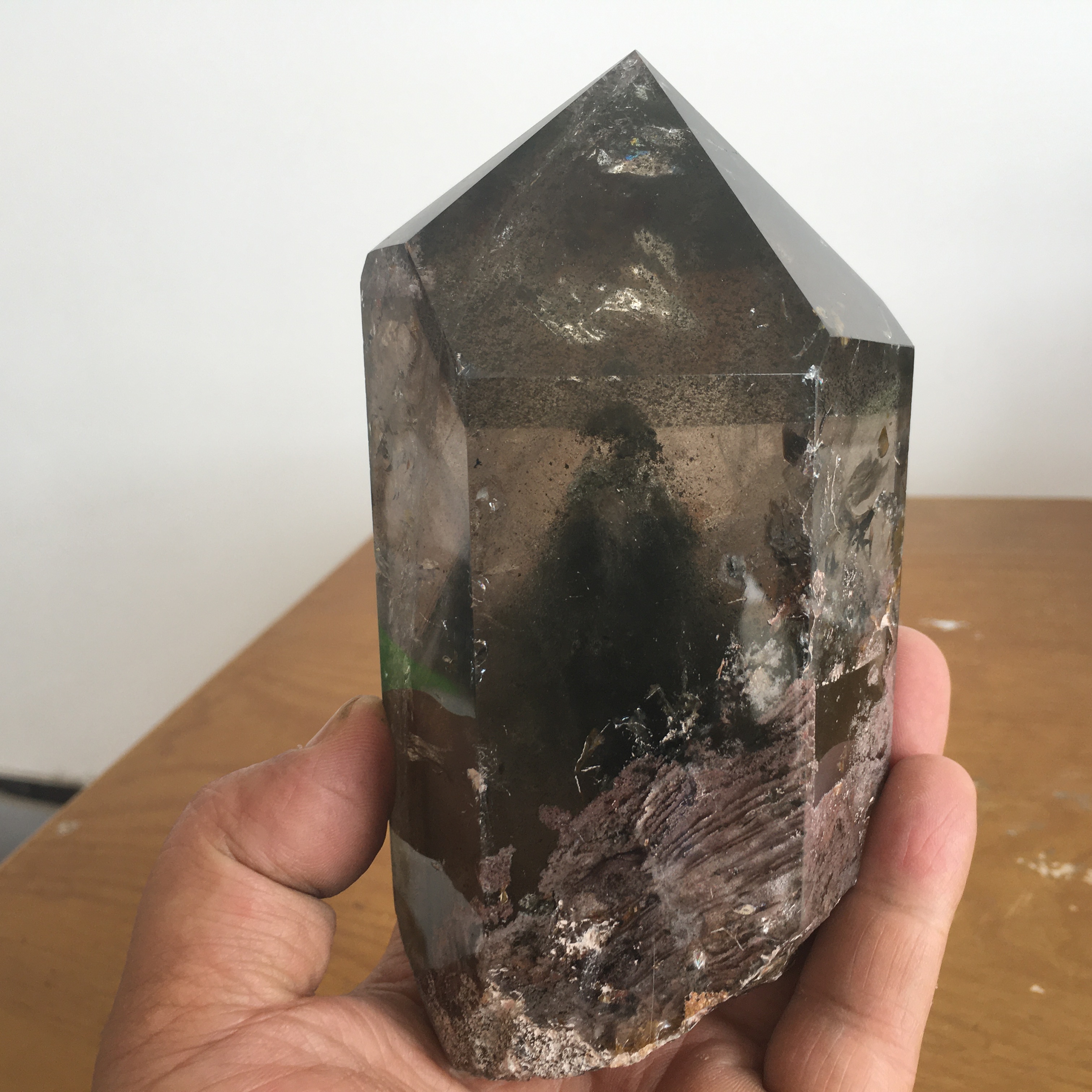 绿幽灵摆件,天然水晶,1116g