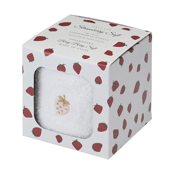 [5個セット] ストロベリーソフト ウォッシュタオル ホワイト C5062024X5