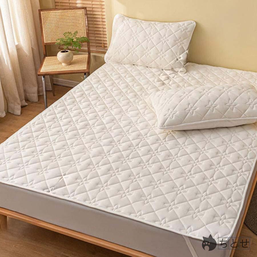敷パッド 敷きパッド 夏 柄 シングル ダブル 寝心地 ベッドシーツ 厚め 綿100 放熱性 通気 肌触りよい 寝汗吸収 エアコン対策 冷え対策 寝具 汗取り敷きパッド