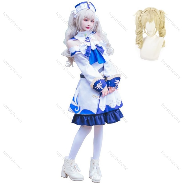 ウイッグ付き 原神 バーバラ Barbara コスプレ衣装 原神 げんしん ヒロイン Kamisato Ayaka ハロウィン クリスマス 制服 大人 子供 男子 女子 イベント 人気 ゲーム イベ