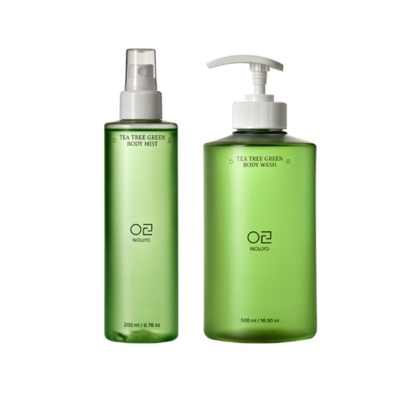 【ティーツリー高濃度配合】トラブル肌徹底ケア2点セット(ティーツリーグリーンボディウォッシュ500ml+ティーツリーグリーンボディミスト200ml)
