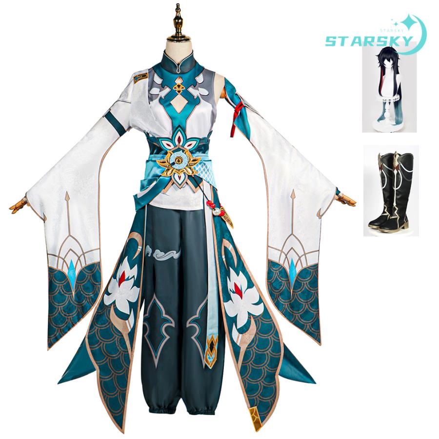 崩壊スターレイル 崩スタ　丹恒　たんこう　風 コスプレ衣装 服　ウィッグ　靴　コスチューム ハロウィン クリスマス パーティー アニメ 変装 仮装