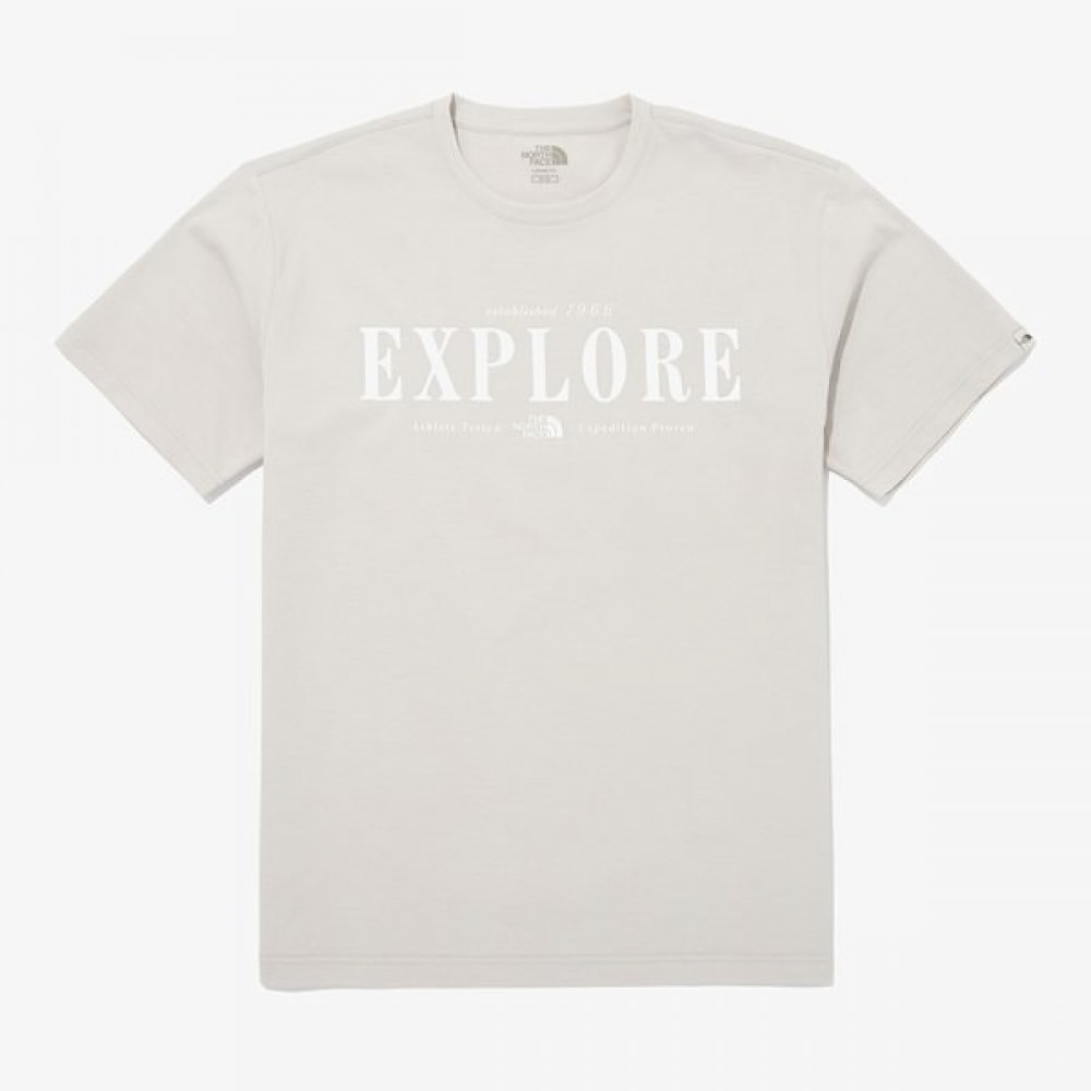 [ノースフェイス公式] NT7UQ06L ホワイトレーベルエクスプロアショートスリーブラウンドTシャツ