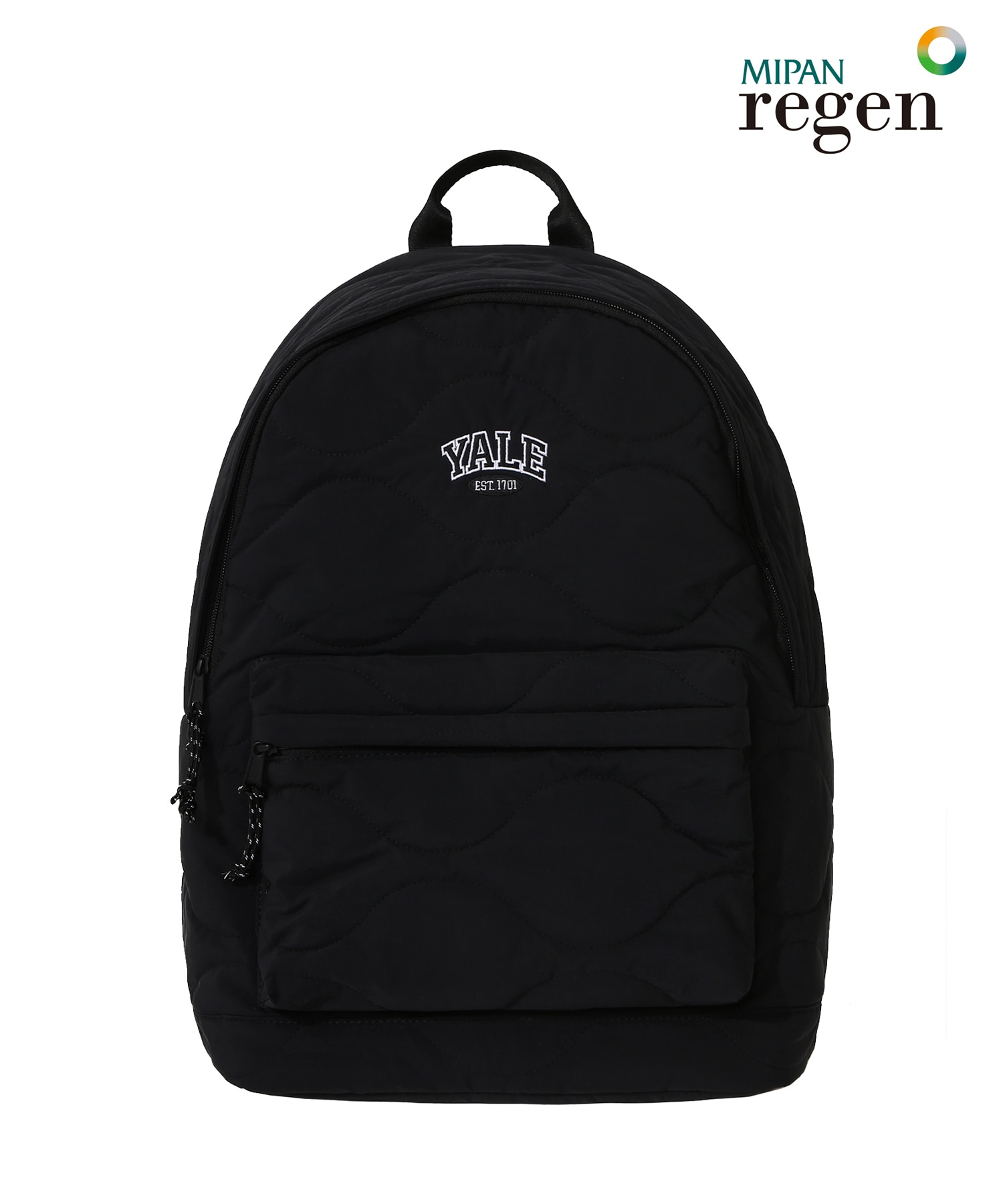 【韓国人気】QUILTED 2 TONE ARCH DAY PACK BLACK