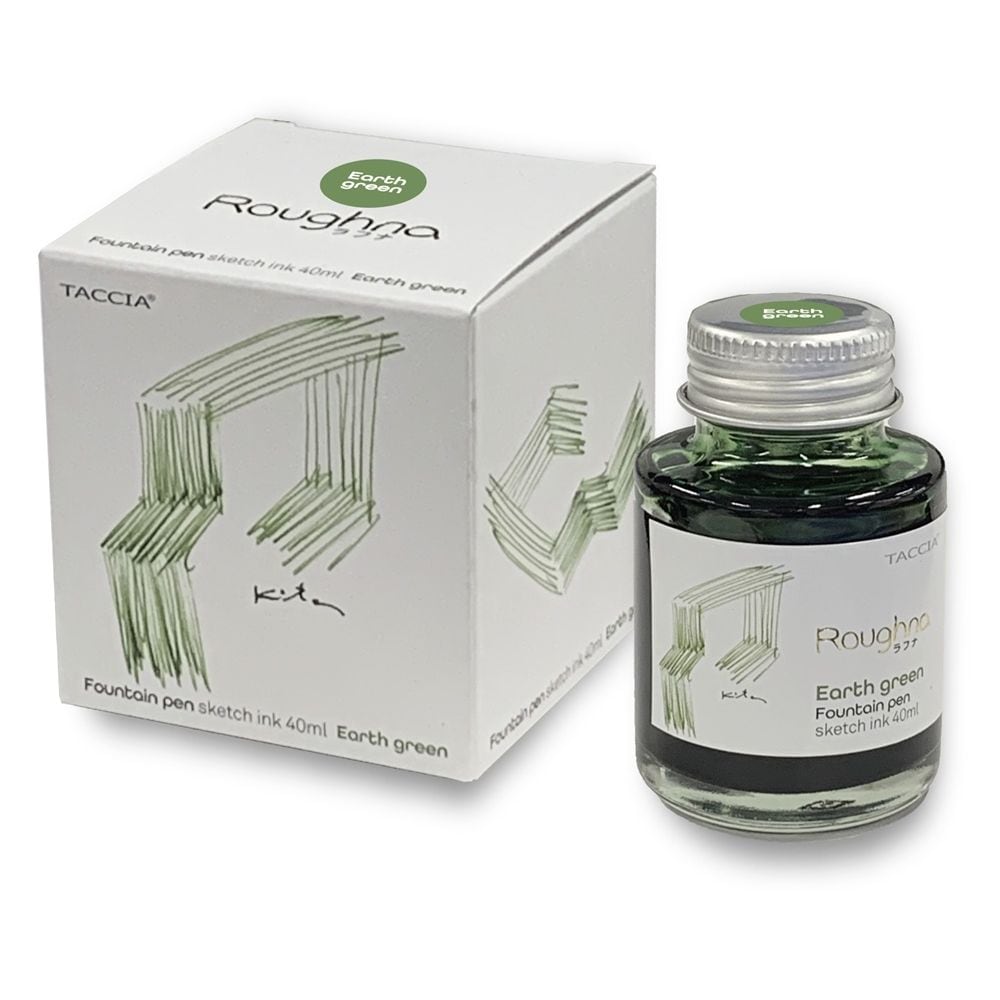 （まとめ買い）TACCIA 万年筆用インク ラフナインク 40ml アースグリーン TFPI-WD43-2 [x3]
