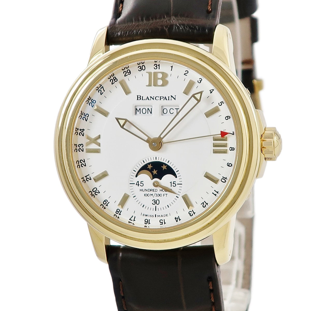 レマン トリプルカレンダー ムーンフェイズ 2763-1418A-53B 自動巻き メンズ K18YG無垢 白 生産終了 3年保証