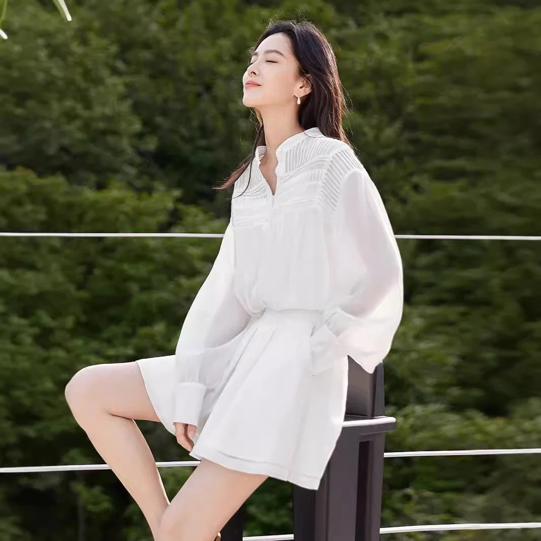 ファン品質優選ワンピースTセットアップのリゾートコーデ ストラップレスベストホームウェアパンツスカート兼用 デート通勤uvカットパーカー浴衣ウェア セットアップ