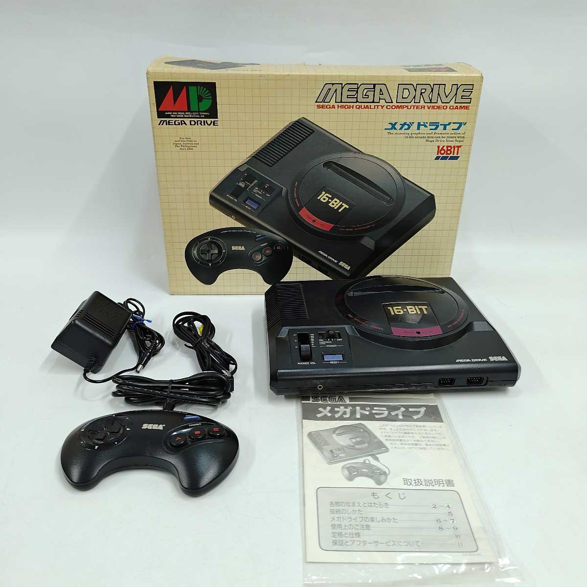 【中古】セガ メガドライブ 本体 セット MEGA DRIVE MD HAA-2510 SEGA