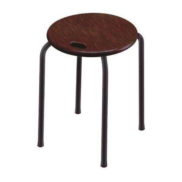 モダン スタッキングチェア 同色4脚セット ダークブラウンブラック 幅32cm 日本製 木製 ハンドルスツール