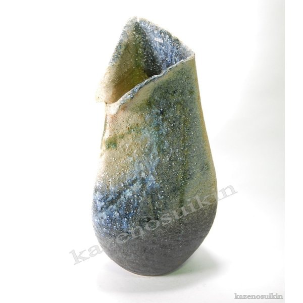 古信楽三彩しずく花入 15号　（信楽焼花瓶花入れ花器壺壷水盤一輪挿しフラワーベースＨ）インテリア雑貨