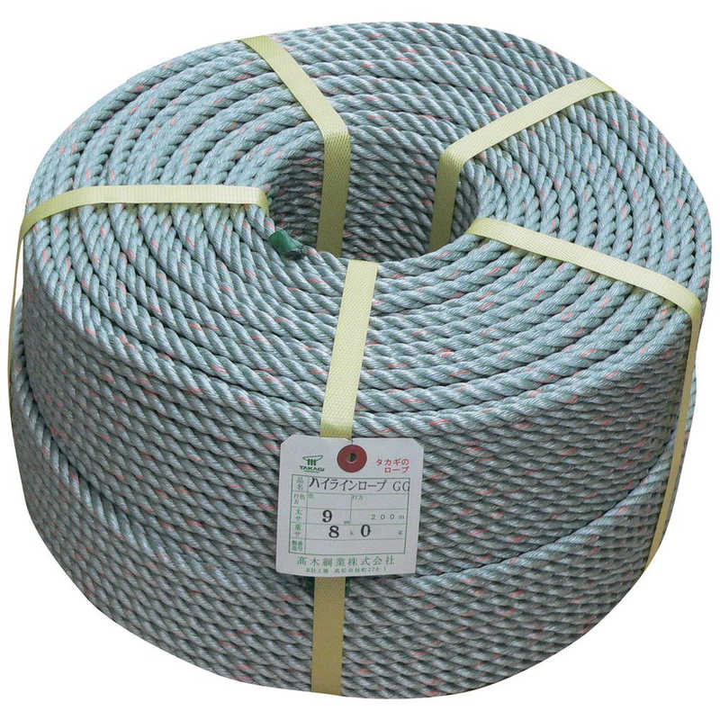 高木綱業　高木ハイラインロープGG9mmX200m 　36-4925 14,684円