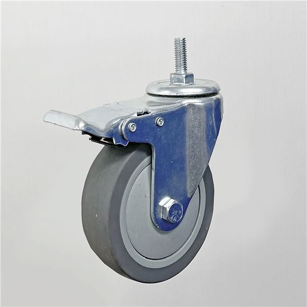 (2個セット) 直径100 静音 キャスター ストッパー付き スチール ゴム 部品 パーツ インテリア家具 インテリア雑貨 プロフェイス