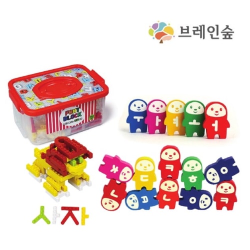 ブレインフォレストレタリングブロックハングルドミノ活動セット幼稚園児童家学院教授教区団体創造力