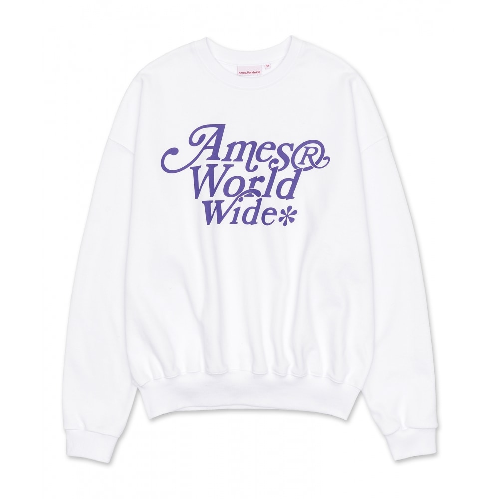 AMES-WORLDWIDE シグネチャー ロゴ スウェットシャツ ホワイト