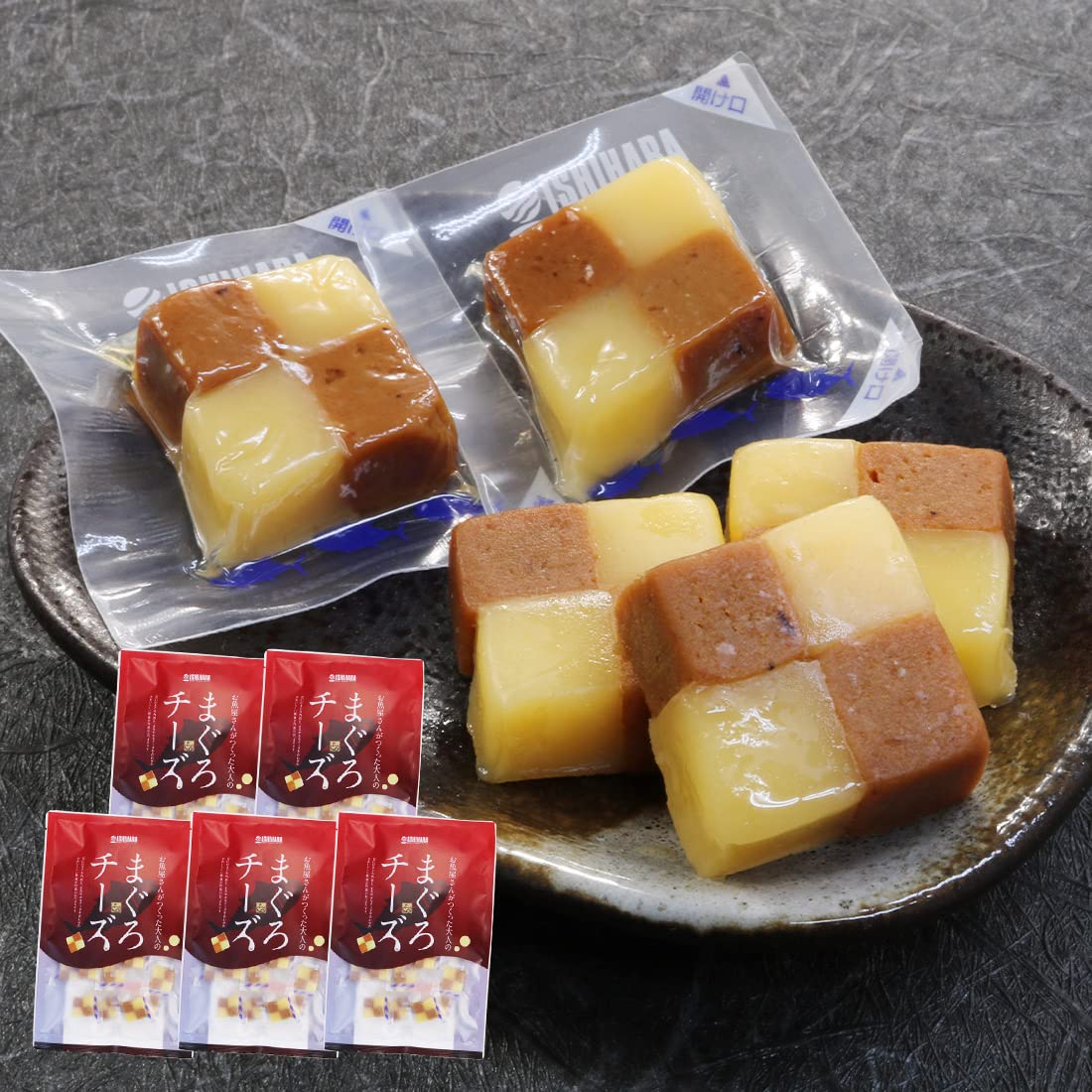 まぐろチーズ 190g 5個セット 石原水産 おつまみ おやつ 佃煮 角煮 甘口 個包装 [[まぐろチーズ-5p]
