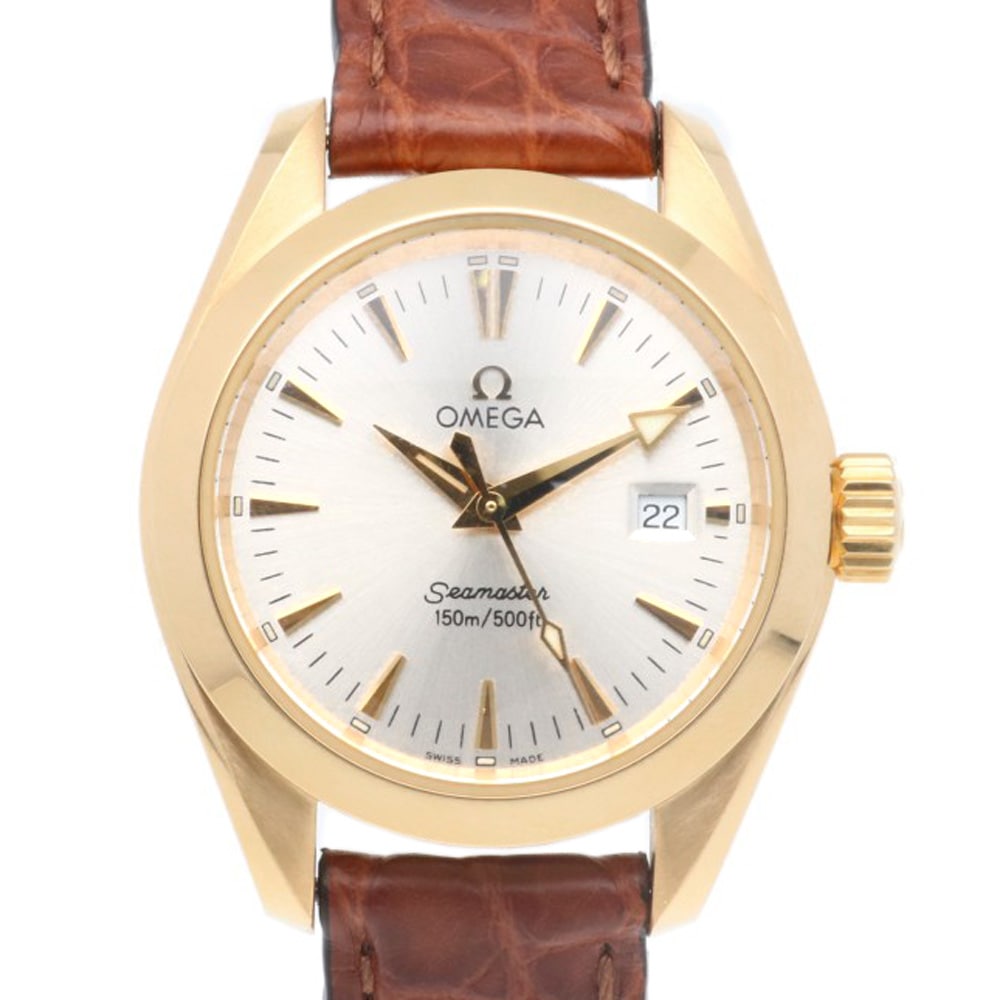 オメガ シーマスター アクアテラ 腕時計 18金 K18イエローゴールド 2677.30 クオーツ 1年保証 OMEGA 中古
